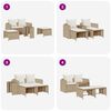 vidaXL Set de muebles de jardín con cojines apilables 5 pzas beige