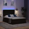 vidaXL Cama con almacenamiento y LED Negro 140 x 190 cm Terciopelo