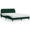 vidaXL Estructura de cama Dover terciopelo verde oscuro 140x200 cm