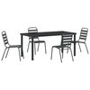 vidaXL Conjunto de Comedor de Jard&iacute;n 5 uds. Antracita