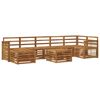 vidaXL Conjunto de sof&aacute;s de exterior 7 uds. Natural