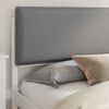 vidaXL Estructura de Cama con Cabecera Tapizada Gris Claro