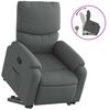 vidaXL Sill&oacute;n reclinable elevable de tela gris oscuro