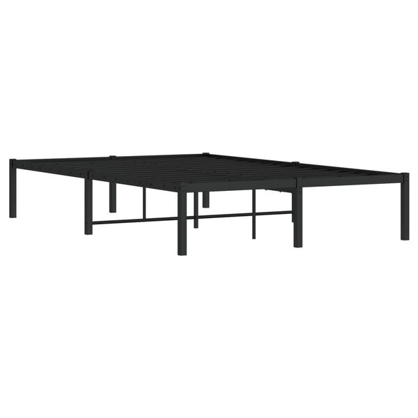 vidaXL Estructura de cama sin colch&oacute;n metal negro 120x190 cm