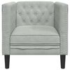 vidaXL Sillón Chesterfield de terciopelo gris claro