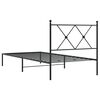 vidaXL Estructura cama sin colchón con cabecero metal negro 90x190 cm