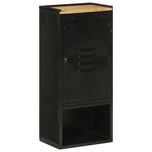 vidaXL Mueble de ba&ntilde;o hierro y madera maciza de mango 40x27x90 cm