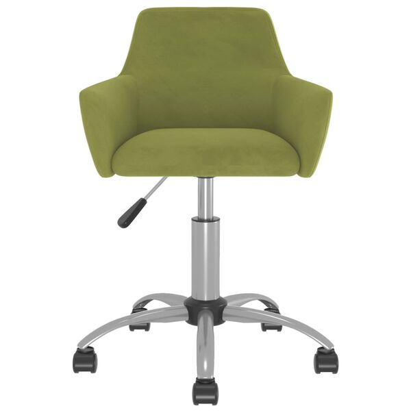 vidaXL Sillas de comedor giratorias 6 unidades terciopelo verde claro