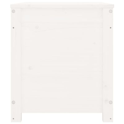 vidaXL Caja de almacenaje madera maciza de pino blanco 80x40x45,5 cm