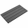 vidaXL Tile de Decking 6 pcs Gris 60 x 30 cm WPC