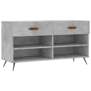 vidaXL Zapatero madera de ingenier&iacute;a gris hormig&oacute;n 102x35x55 cm