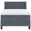 vidaXL Cama tipo Box Spring Gris oscuro 200 x 90 cm Terciopelo