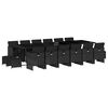 vidaXL Set de muebles jard&iacute;n 17 pzas con cojines rat&aacute;n sint&eacute;tico negro