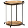 vidaXL Mesa auxiliar madera maciza de mango &Oslash;55x60 cm