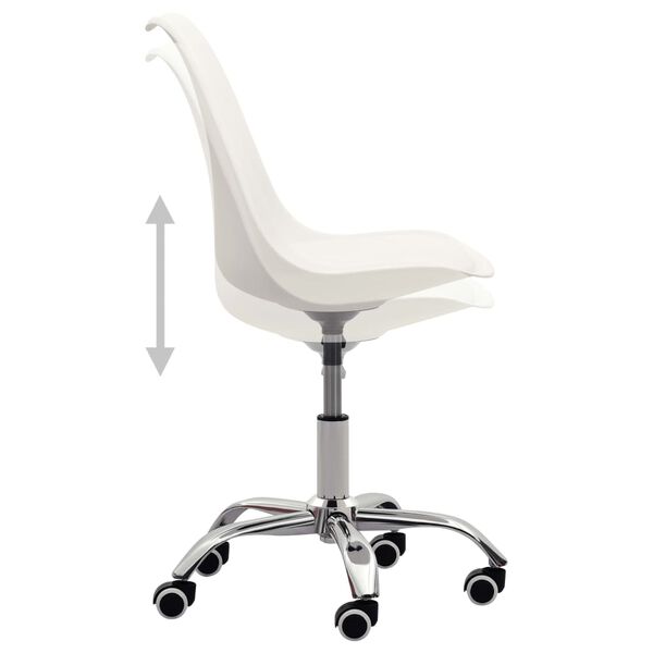 vidaXL Silla de comedor de cuero sint&eacute;tico blanco