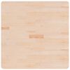 vidaXL Tablero de mesa cuadrada madera de roble sin tratar 80x80x2,5cm