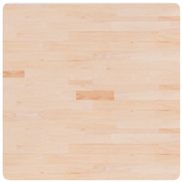 vidaXL Tablero de mesa cuadrada madera de roble sin tratar 80x80x2,5cm
