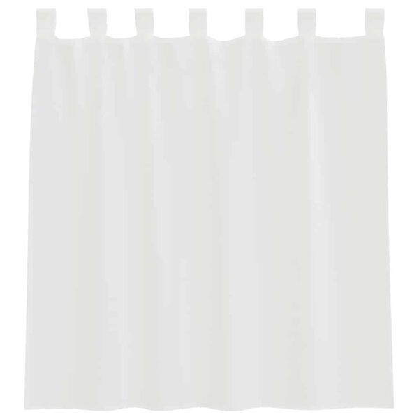 vidaXL Cortinas de gasa con trabillas 2 uds. color blanco 140x140 cm