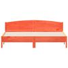 vidaXL Cama sin colch&oacute;n madera maciza de pino marr&oacute;n cera 200x200 cm
