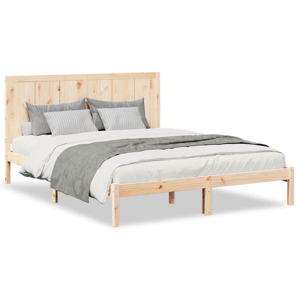 vidaXL Cama extralarga sin colchón madera maciza 140x210 cm