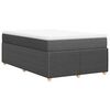 vidaXL Cama box spring con colch&oacute;n tela gris oscuro 120x200 cm