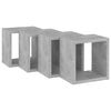 vidaXL Estantes cubo de pared 4 unidades gris hormig&oacute;n 22x15x22 cm