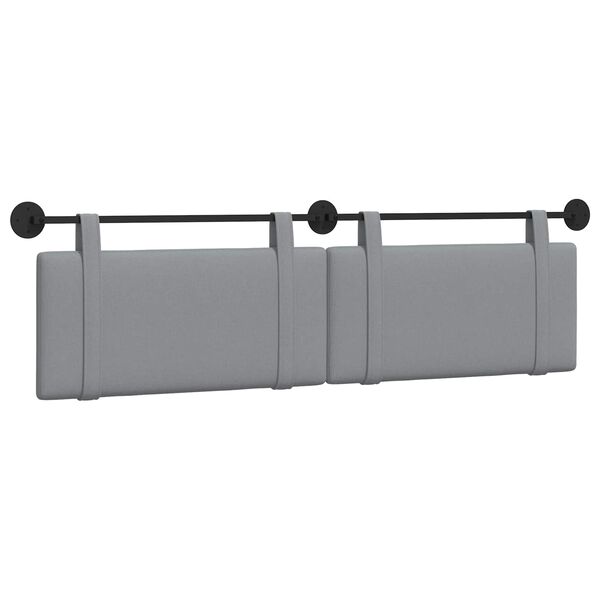 vidaXL Cabecera Colgante Liso Gris Claro 170 x 55 x 5 cm tela
