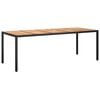 vidaXL Mesa de Jard&iacute;n Negro 250 x 100 x 75 cm rat&aacute;n sint&eacute;tico