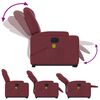 vidaXL Sill&oacute;n de masaje elevable el&eacute;ctrico tela rojo tinto