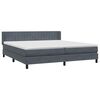 vidaXL Cama box spring con colch&oacute;n terciopelo gris oscuro 180x220 cm