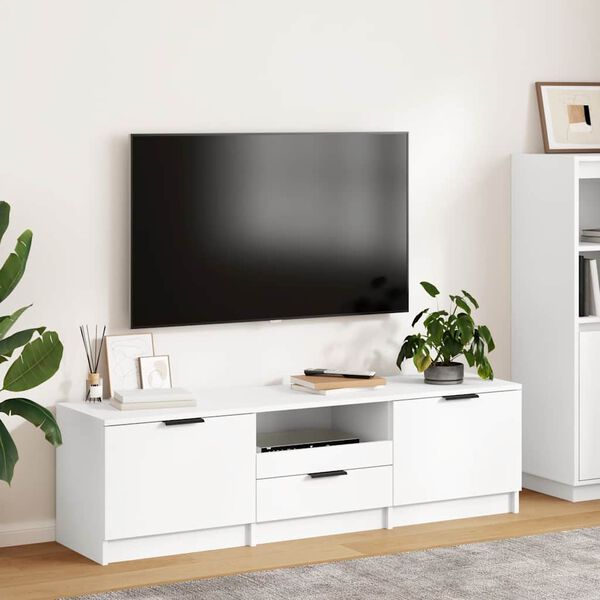 vidaXL Mueble de TV blanco 140x35x40 cm madera de ingenier&iacute;a