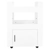 vidaXL Carrito de cocina madera contrachapada blanco brillo 60x45x80cm