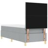 vidaXL Cama Box Spring LED con colch&oacute;n Gris Claro 80 x 200 cm tela