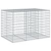 vidaXL Cesta de gaviones con cubierta hierro galvanizado 150x100x100cm
