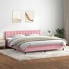 vidaXL Cama box spring con colch&oacute;n terciopelo rosa 180x210 cm