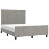 vidaXL Estructura de cama sin colch&oacute;n terciopelo gris claro 140x200 cm
