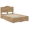 vidaXL Estructura de cama con cabecera Roble artesanal 120 x 190 cm