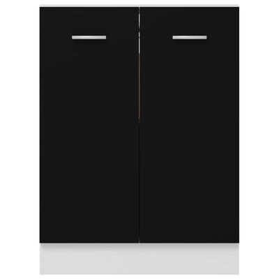 vidaXL Armario inferior de cocina ingeniería negro 60x46x81,5 cm