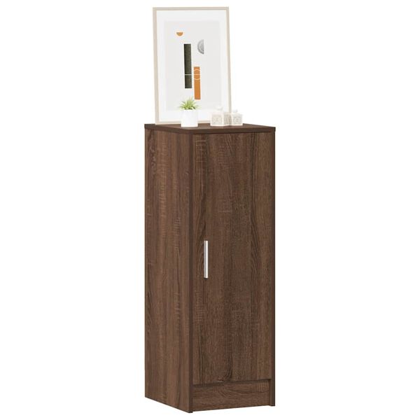 vidaXL Mueble zapatero madera contrachapada roble marr&oacute;n 32x35x92 cm