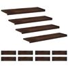 vidaXL Alfombras para escalones 12 uds. 100 x 25 x 2 cm Marr&oacute;n Oscuro