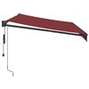 vidaXL Toldo retr&aacute;ctil autom&aacute;tico burdeos 350x250 cm