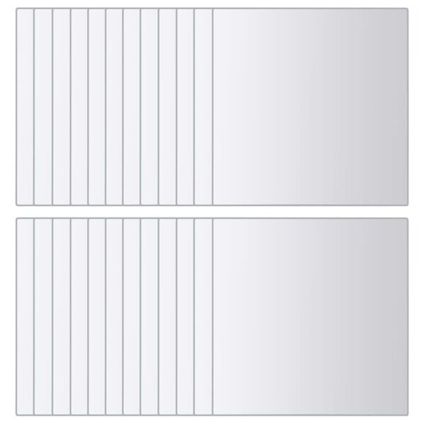 vidaXL Azulejos de espejo 48 unidades cuadrados vidrio