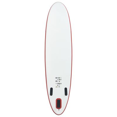vidaXL Set de paddel surf tabla SUP inflable rojo y blanco