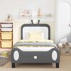 vidaXL Cama para niños con cabecero Gris Claro 90 x 190 cm PU
