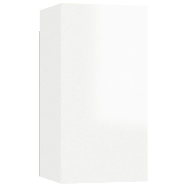vidaXL Mueble de TV madera contrachapada blanco brillante 30,5x30x60cm