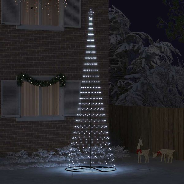 vidaXL Árbol de Navidad LED con 550 LED Frío 160 x 160 x 500 cm Metal