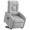 vidaXL Sill&oacute;n reclinable elevable de tela gris nube