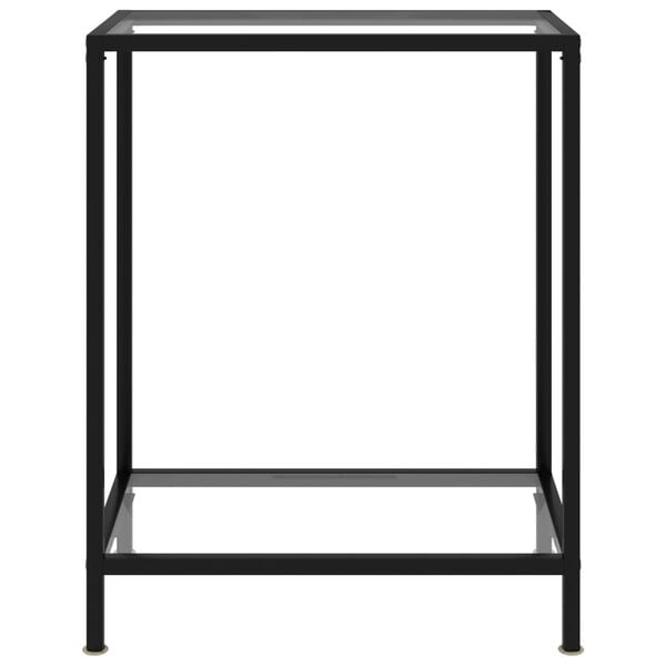 vidaXL Mesa consola vidrio templado transparente 60x35x75 cm