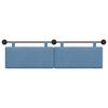 vidaXL Cabecera Colgante Liso Azul 170 x 55 x 5 cm Tela de Pana