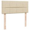 vidaXL Cama box spring con colch&oacute;n tela color crema 120x190 cm